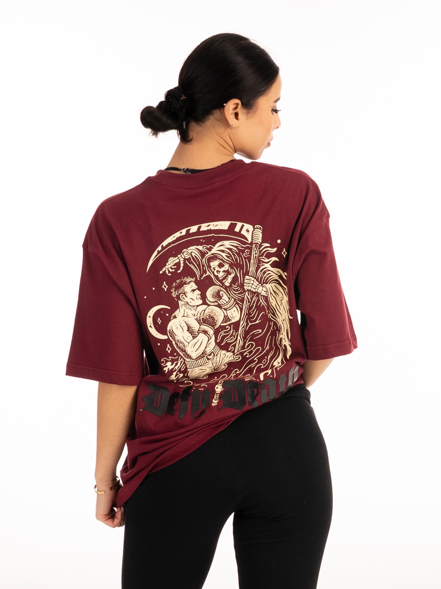 RINGLIFE T-Shirt, Defy Death, dunkelrot