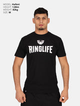 RINGLIFE T-Shirt, Logo 2.0, schwarz-weiß