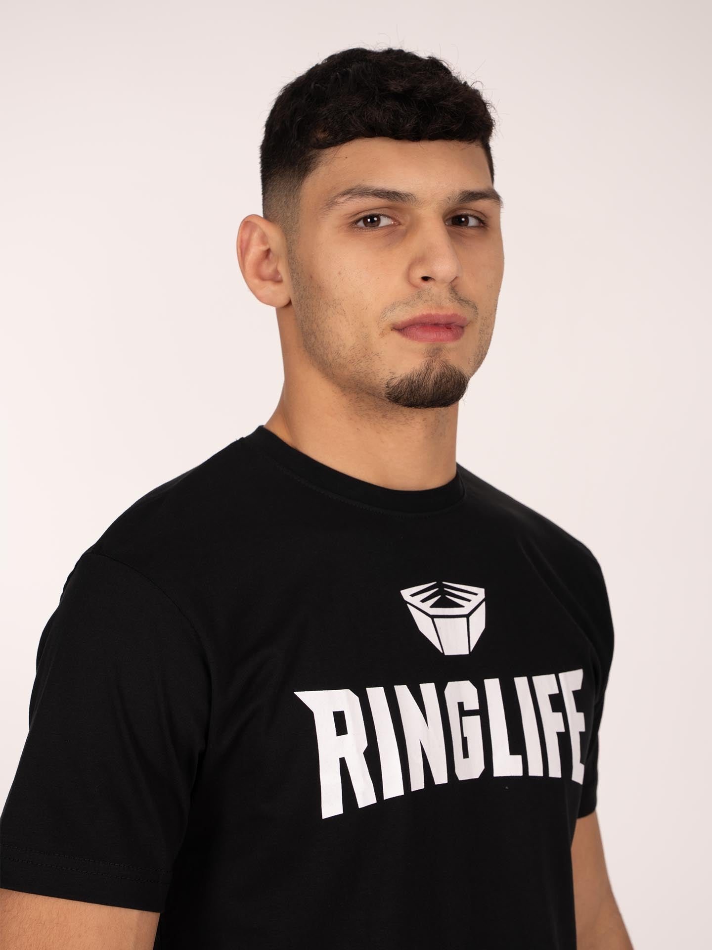 RINGLIFE T-Shirt, Logo 2.0, schwarz-weiß