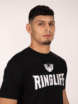 RINGLIFE T-Shirt, Logo 2.0, schwarz-weiß