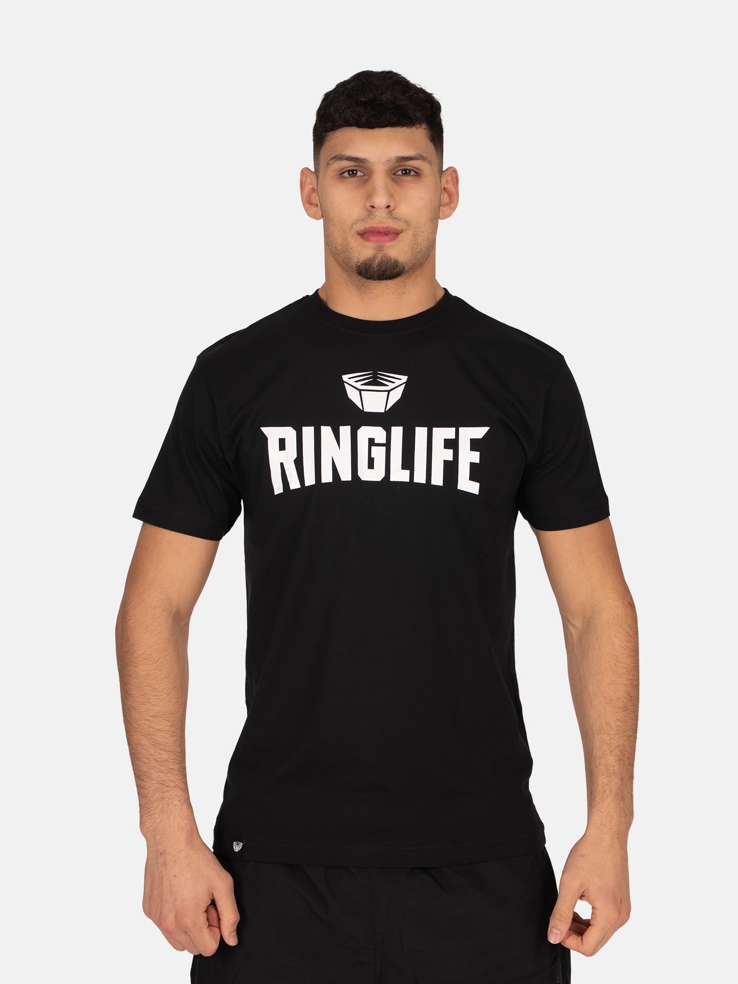 RINGLIFE T-Shirt, Logo 2.0, schwarz-weiß