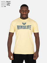 RINGLIFE T-Shirt, Logo 2.0, chardonnay-navy