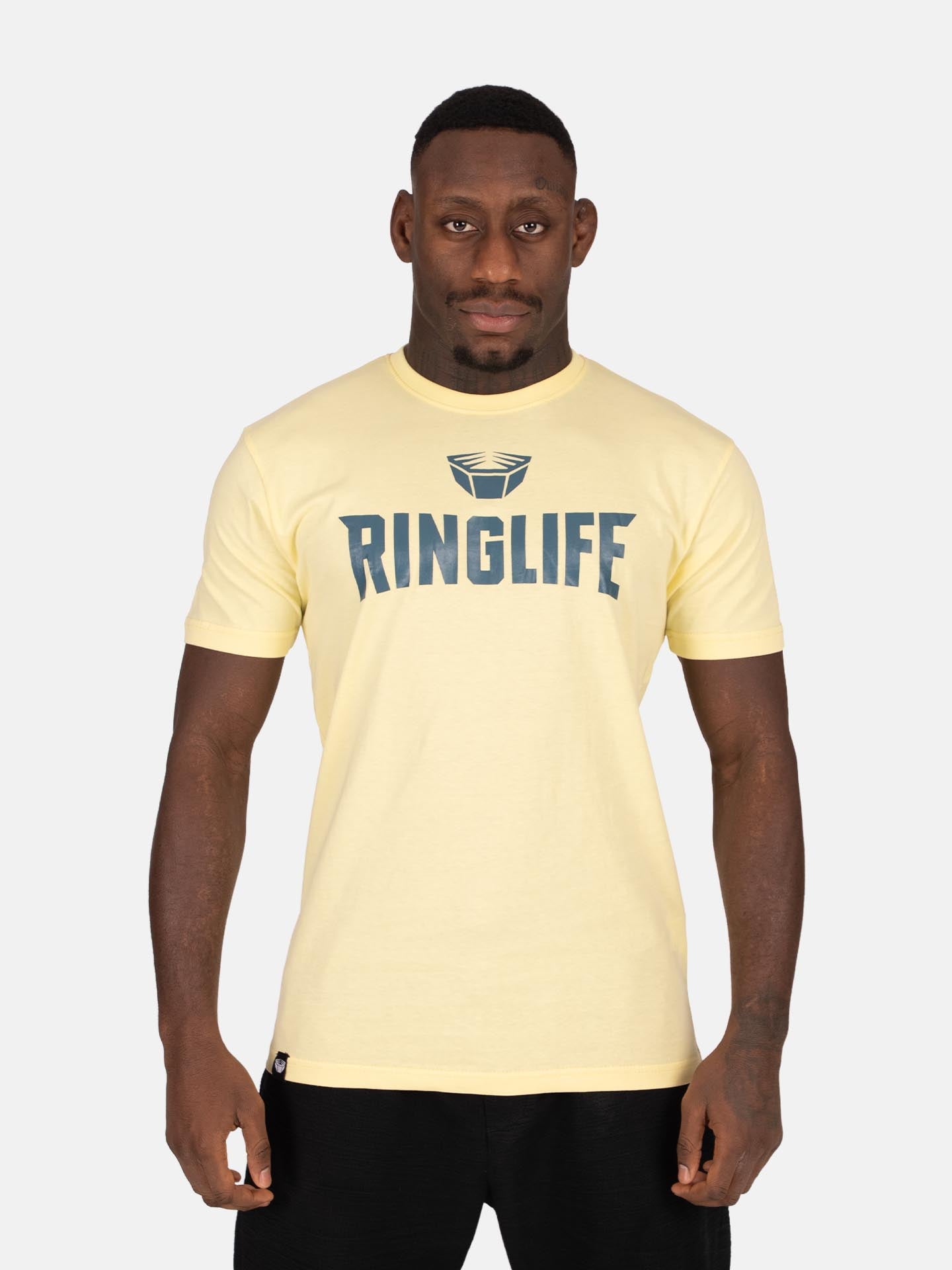 RINGLIFE T-Shirt, Logo 2.0, chardonnay-navy
