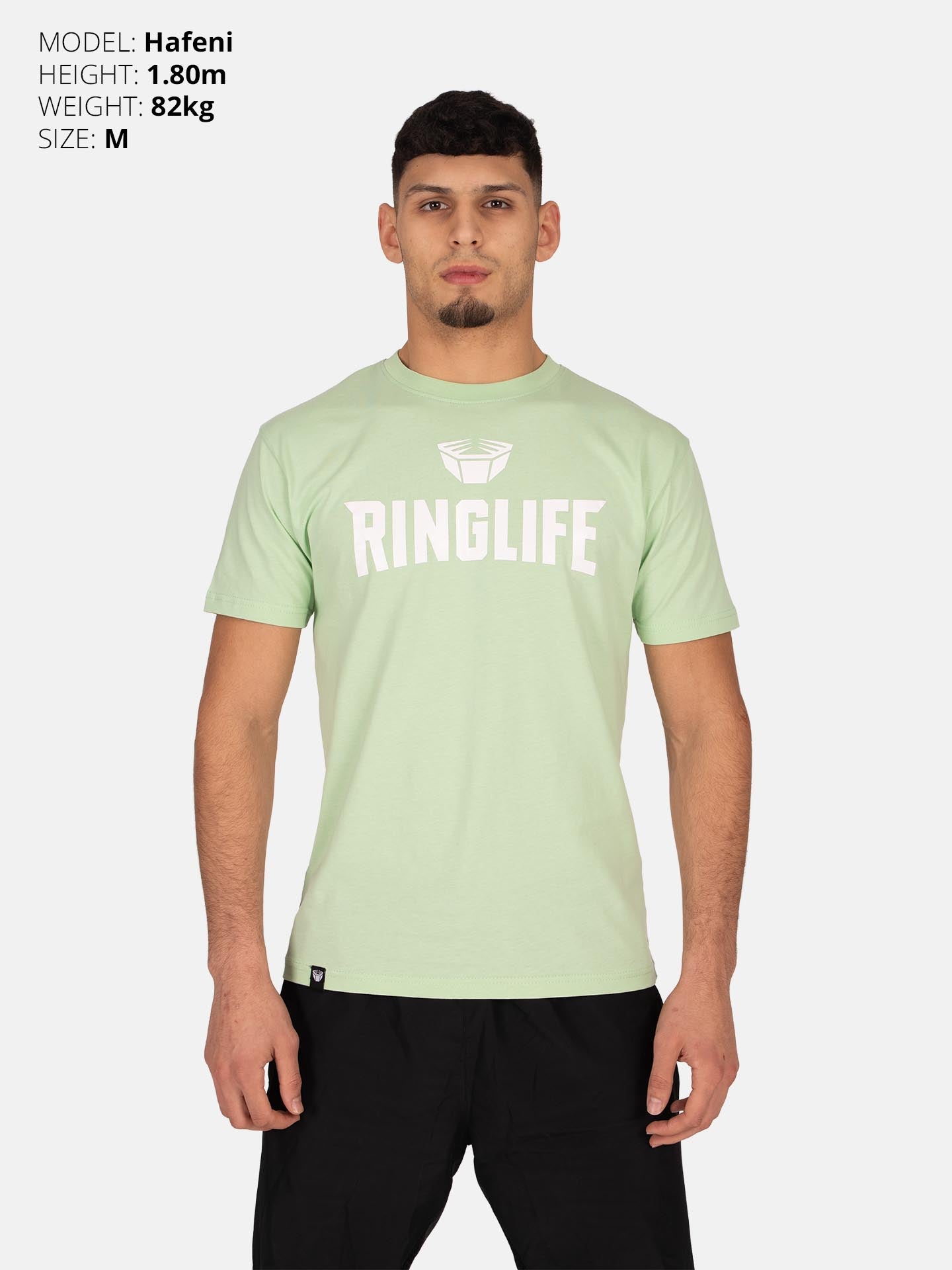 RINGLIFE T-Shirt, Logo 2.0, mint-weiß