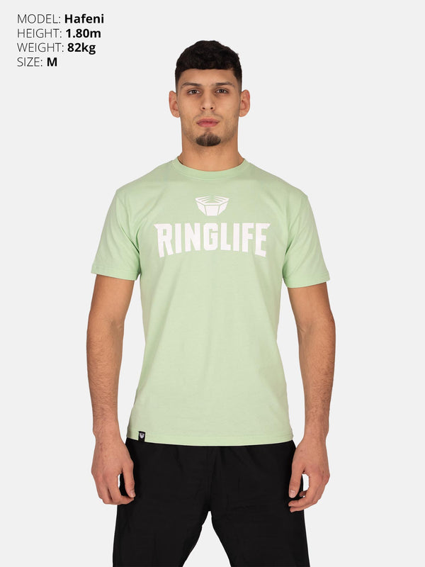 RINGLIFE T-Shirt, Logo 2.0, mint-weiß