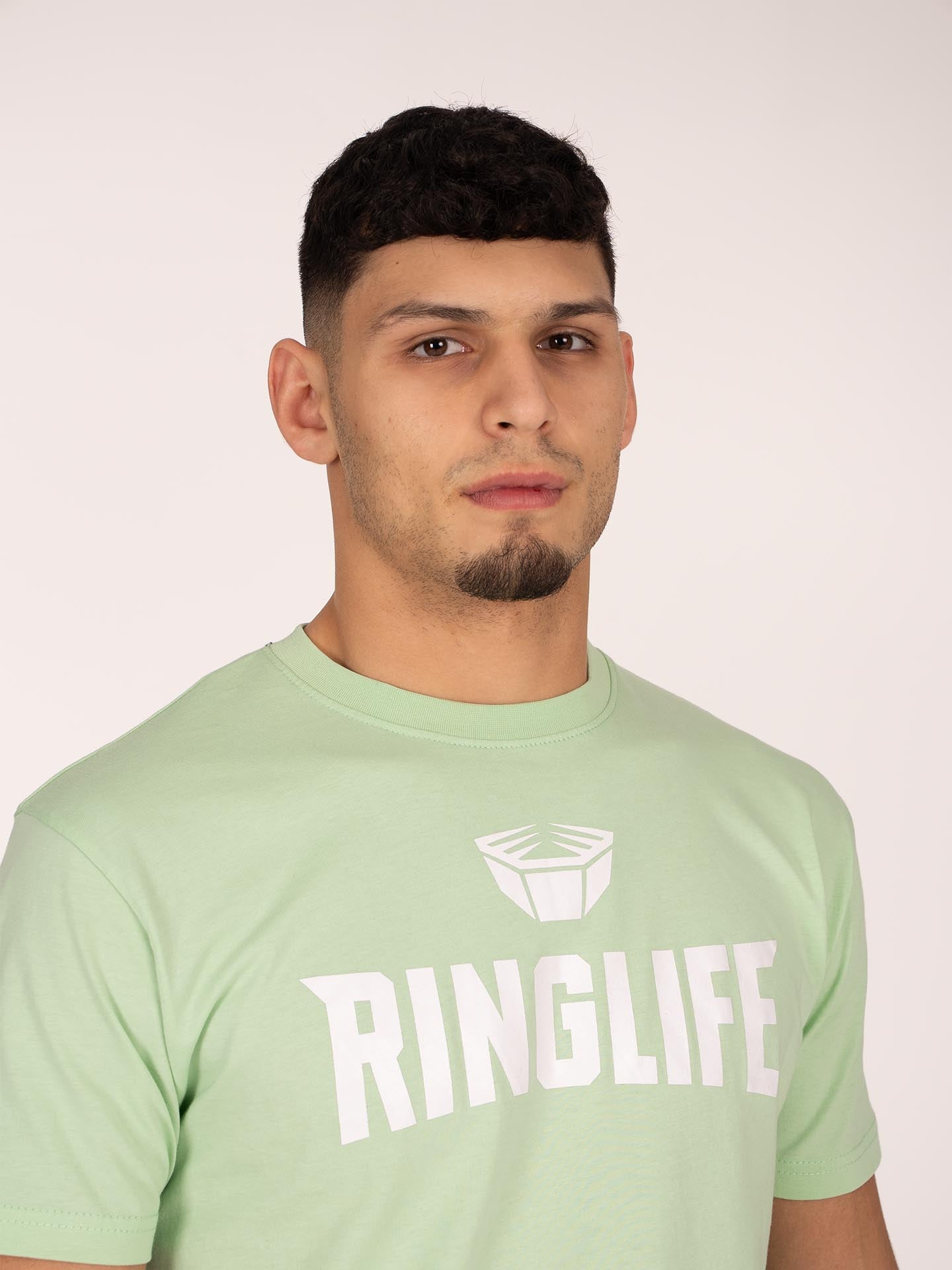 RINGLIFE T-Shirt, Logo 2.0, mint-weiß