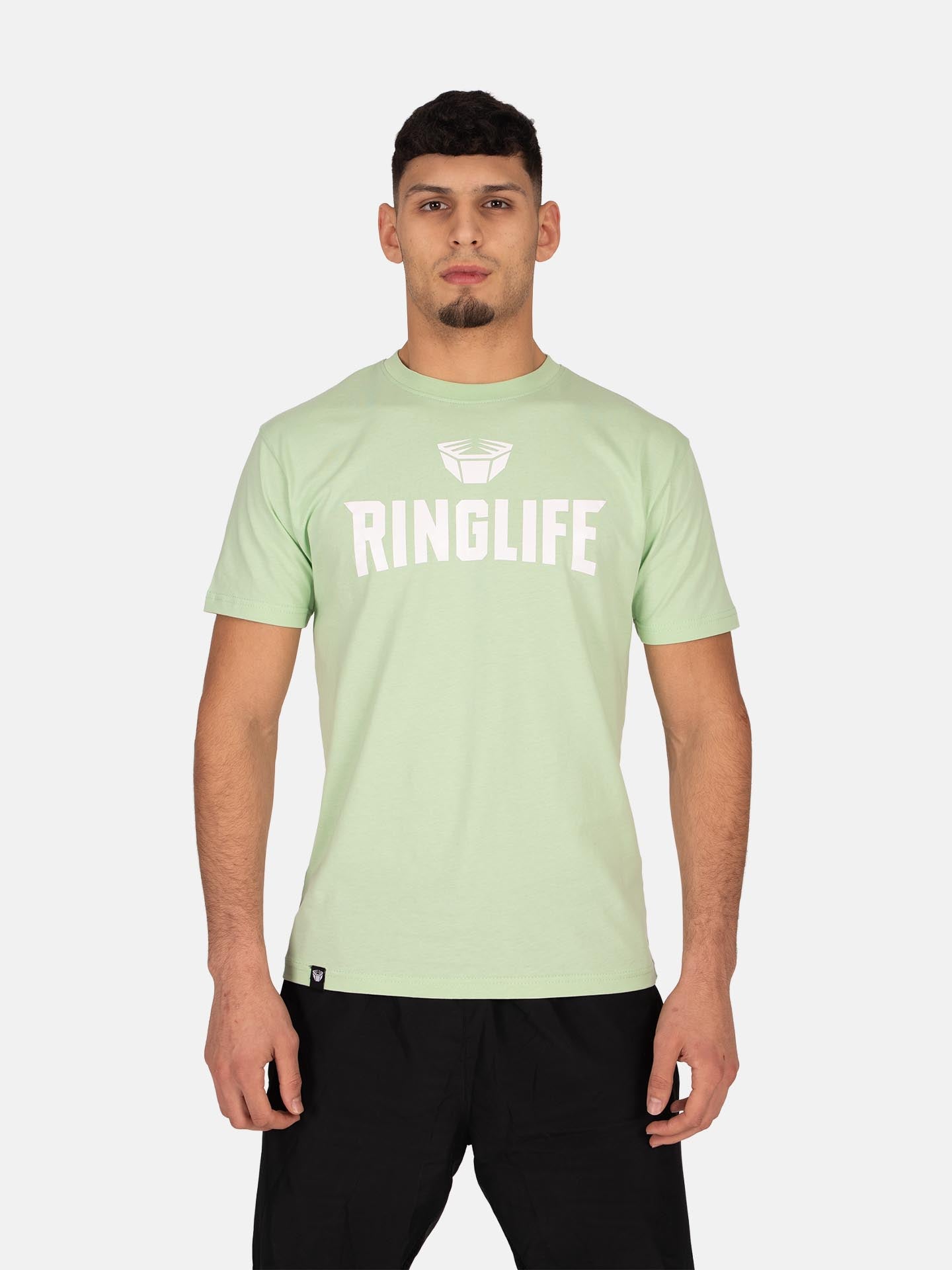 RINGLIFE T-Shirt, Logo 2.0, mint-weiß