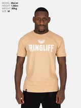 RINGLIFE T-Shirt, Logo 2.0, sand-weiß
