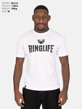 RINGLIFE T-Shirt, Logo 2.0, weiß-schwarz