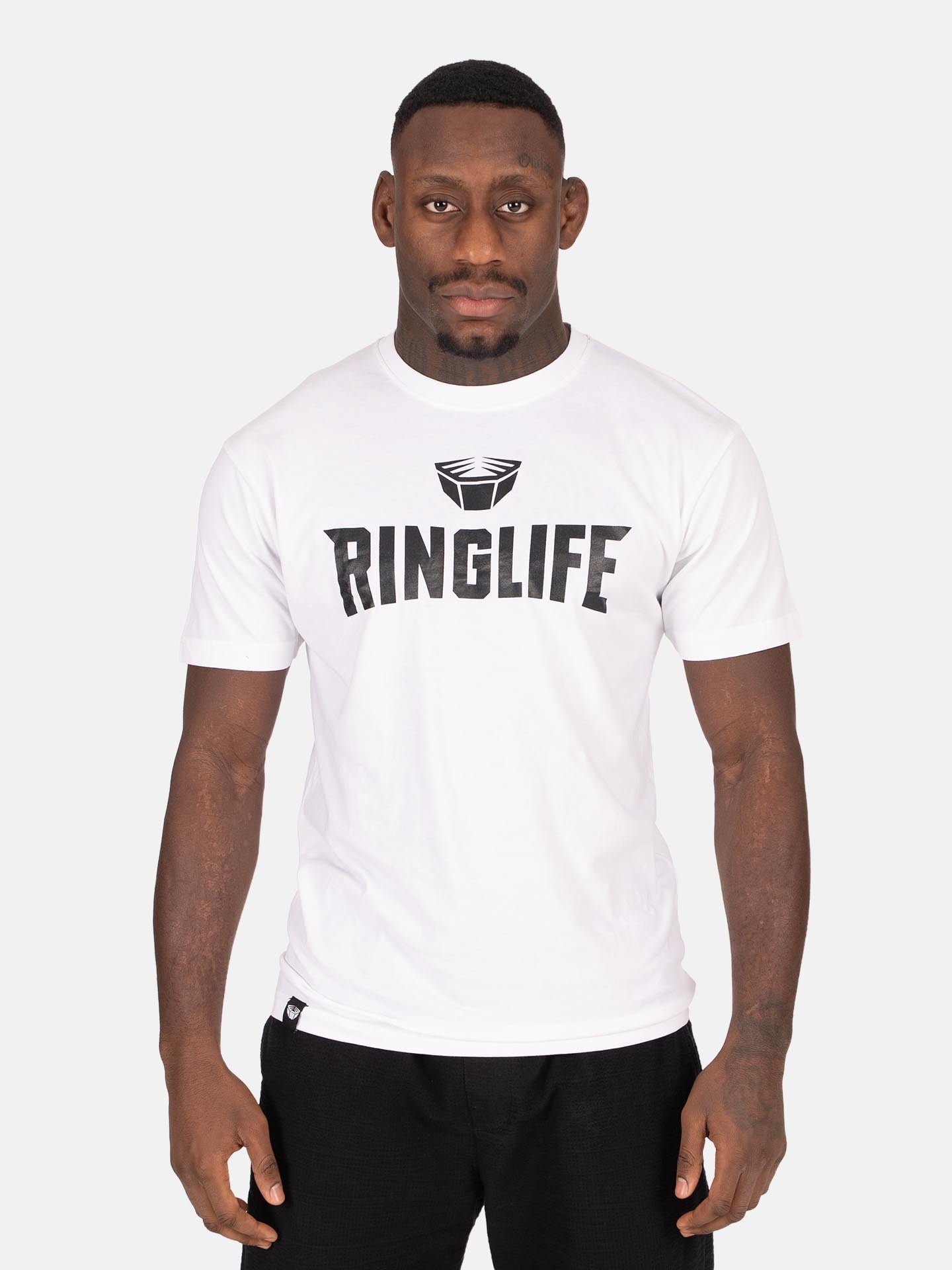 RINGLIFE T-Shirt, Logo 2.0, weiß-schwarz