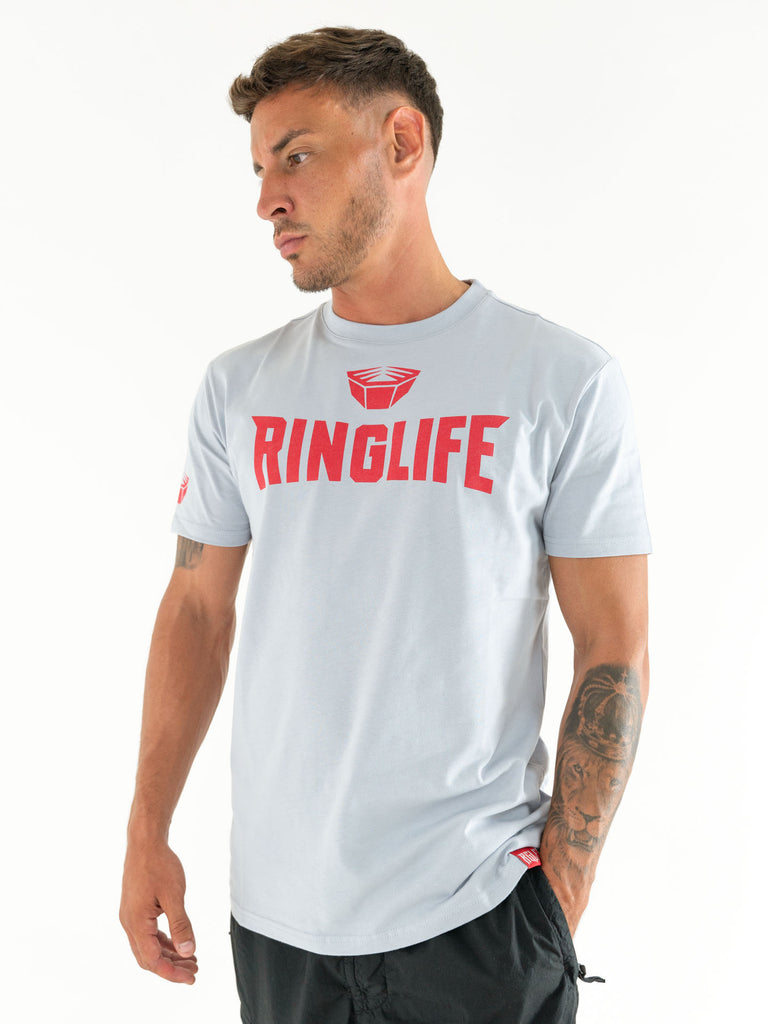 RINGLIFE T-Shirt - Logo grau-rot