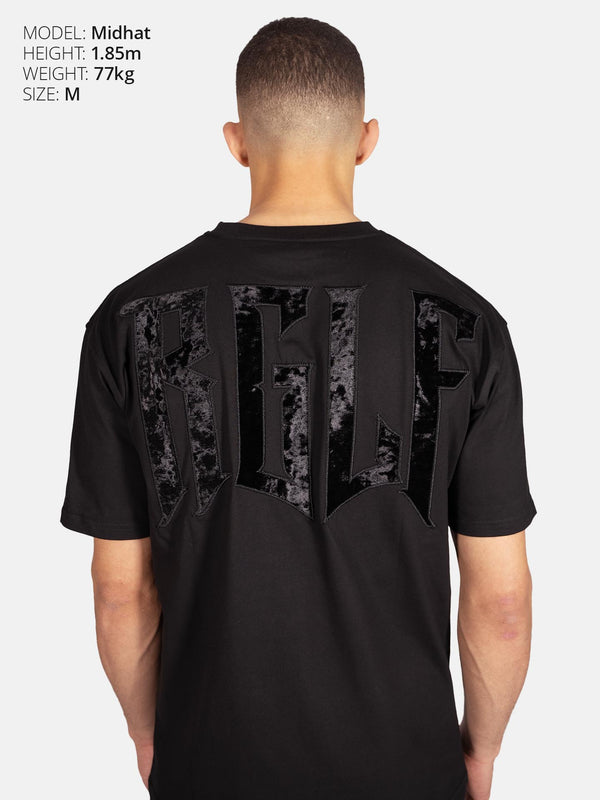 RINGLIFE T-Shirt Oversized, RGLF Tattoo, schwarz-matt