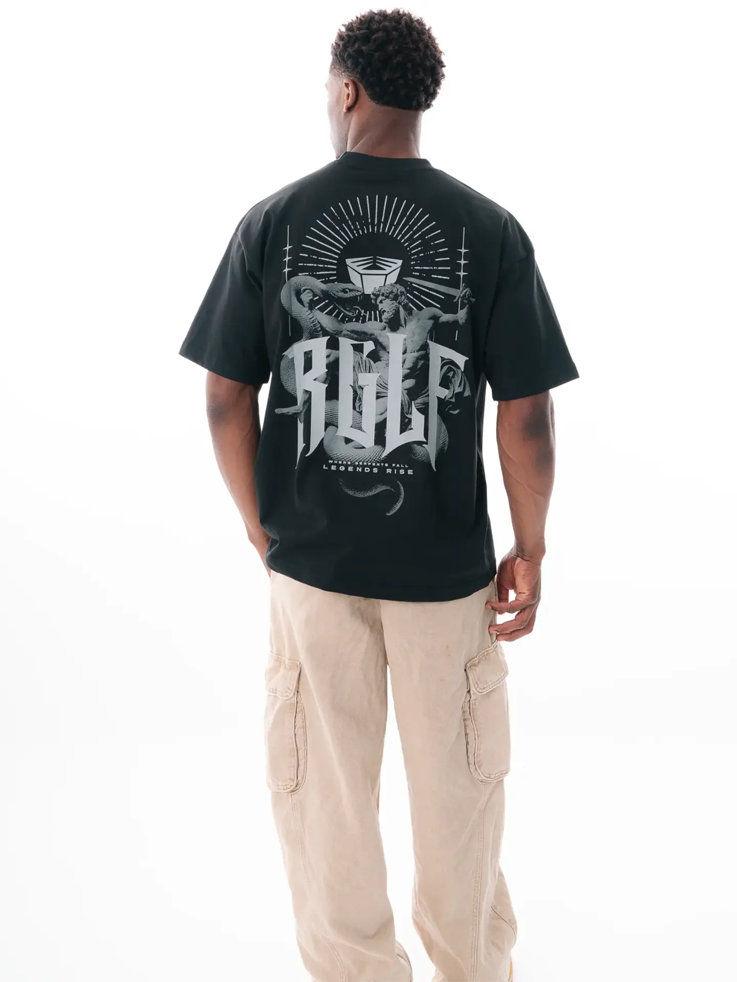 RINGLIFE T-Shirt, Oversized, Serpent, schwarz