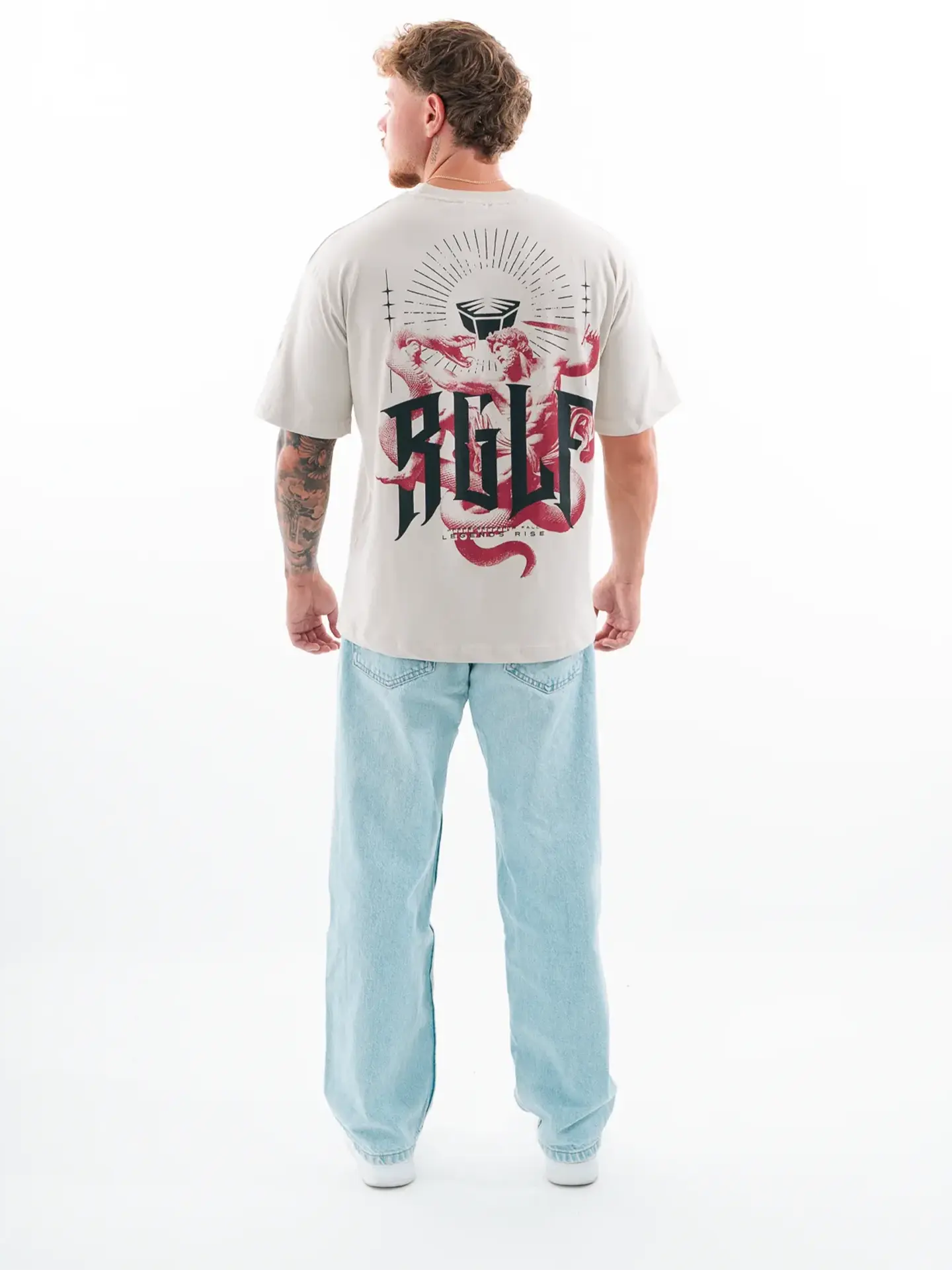 RINGLIFE T-Shirt, Oversized, Serpent, champagner