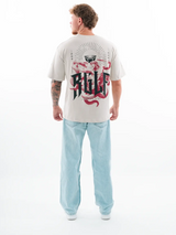 RINGLIFE T-Shirt, Oversized, Serpent, champagner