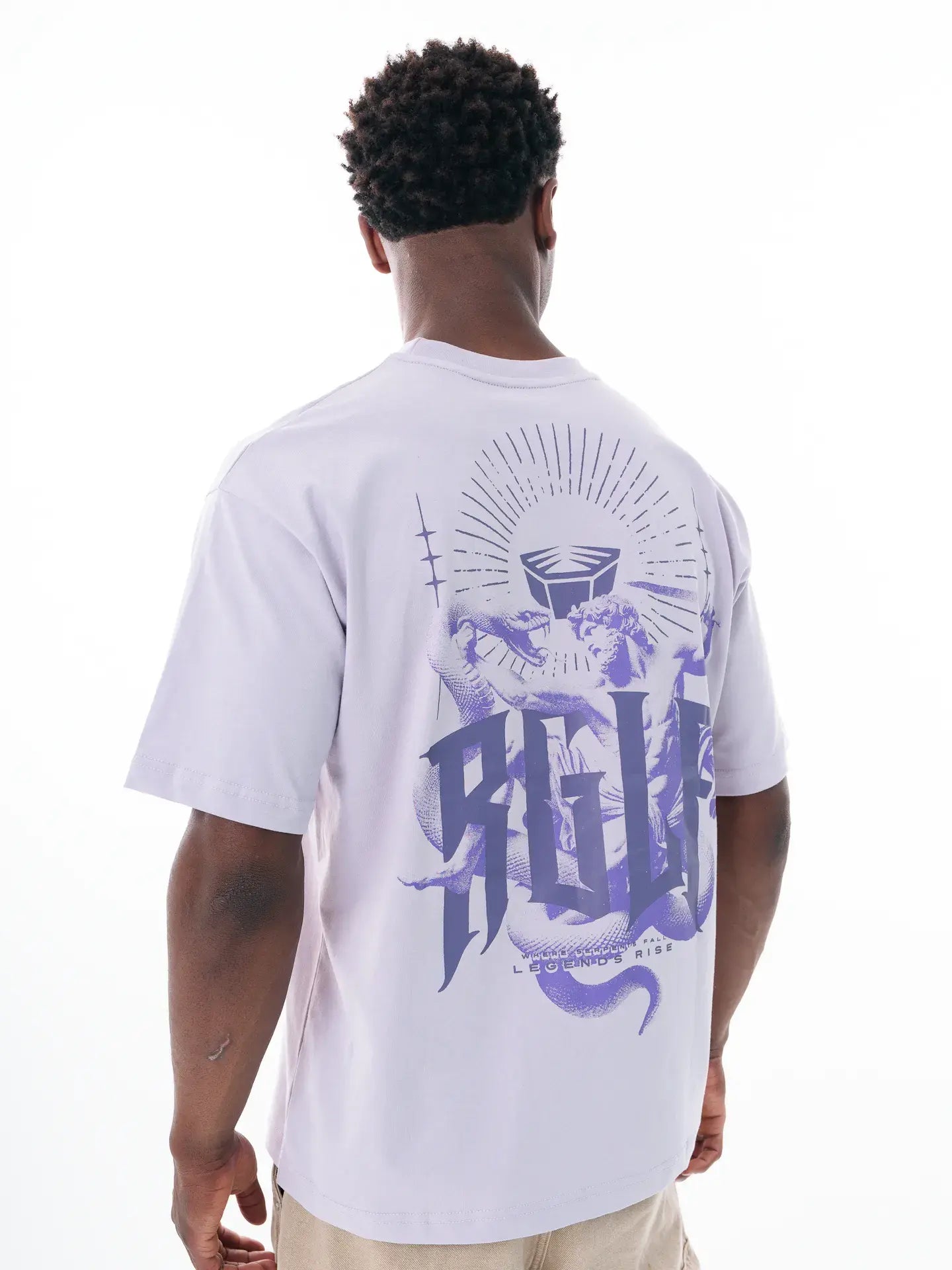 RINGLIFE T-Shirt, Oversized, Serpent, lavendel
