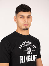 RINGLIFE T-Shirt, Sparring Div. Worldwide, schwarz-weiß