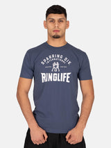 RINGLIFE T-Shirt, Sparring Div. Worldwide, indigo-weiß