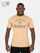 RINGLIFE T-Shirt, Sparring Div. Worldwide, sand-khaki