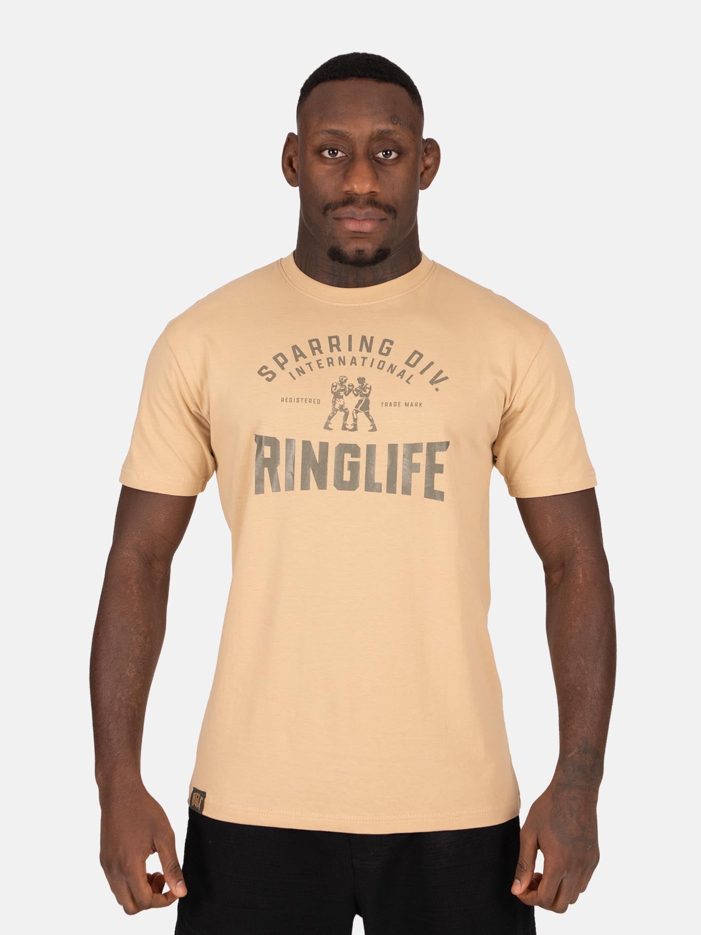 RINGLIFE T-Shirt, Sparring Div. Worldwide, sand-khaki