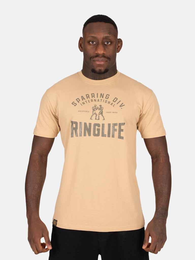 RINGLIFE T-Shirt, Sparring Div. Worldwide, sand-khaki