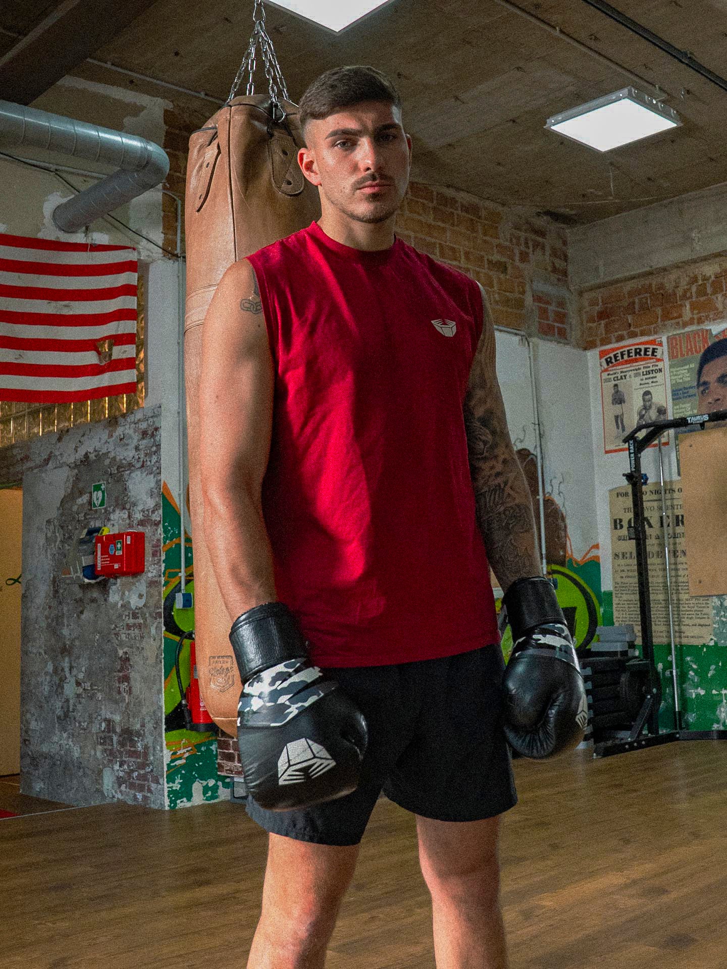 RINGLIFE Tank Top, Sparring Division, weinrot