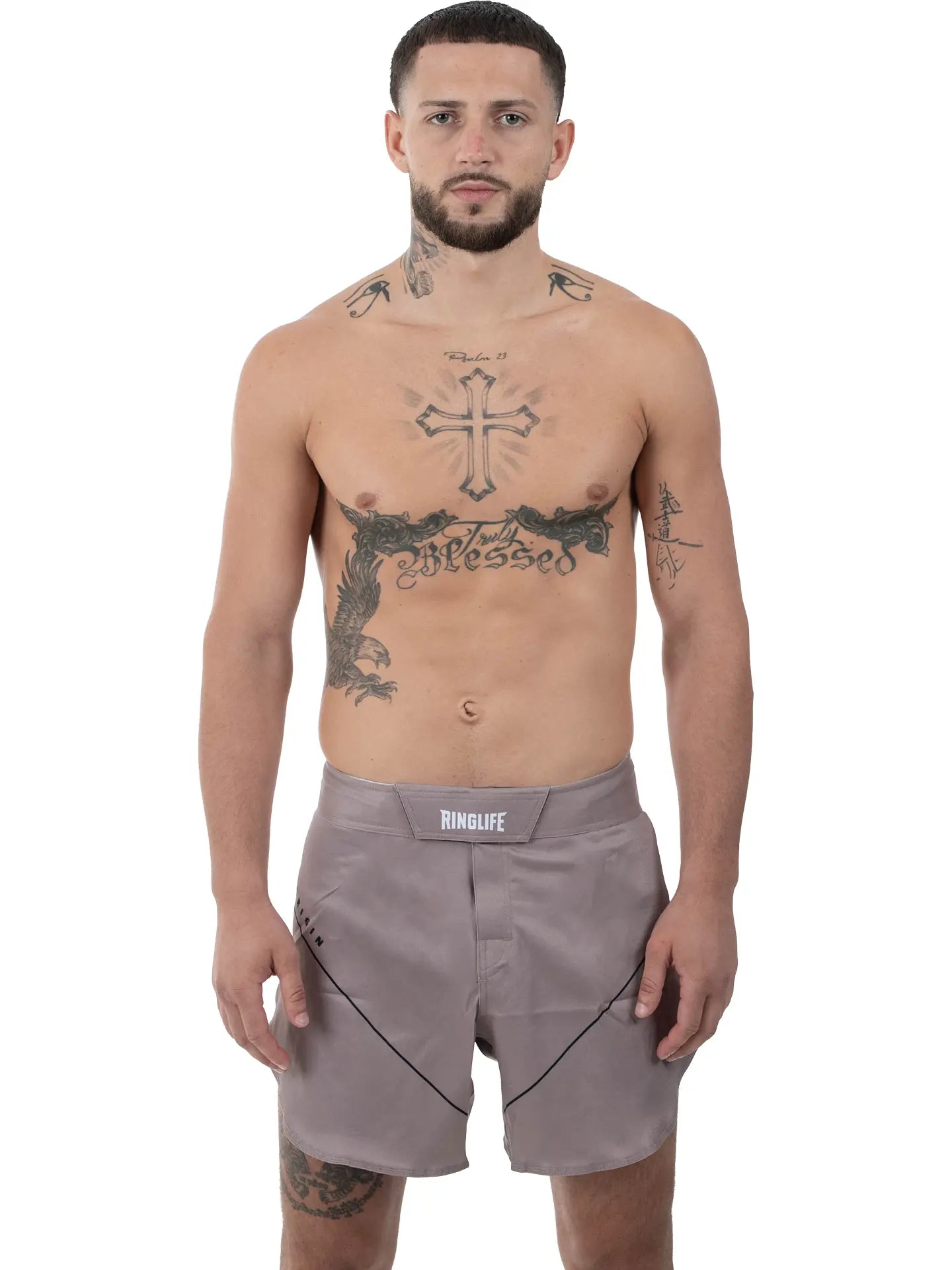 RINGLIFE MMA Fight Shorts, Origin Cropped, grau