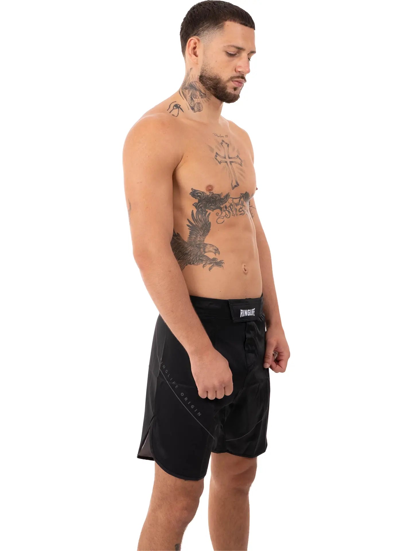 RINGLIFE MMA Fight Shorts, Origin, schwarz