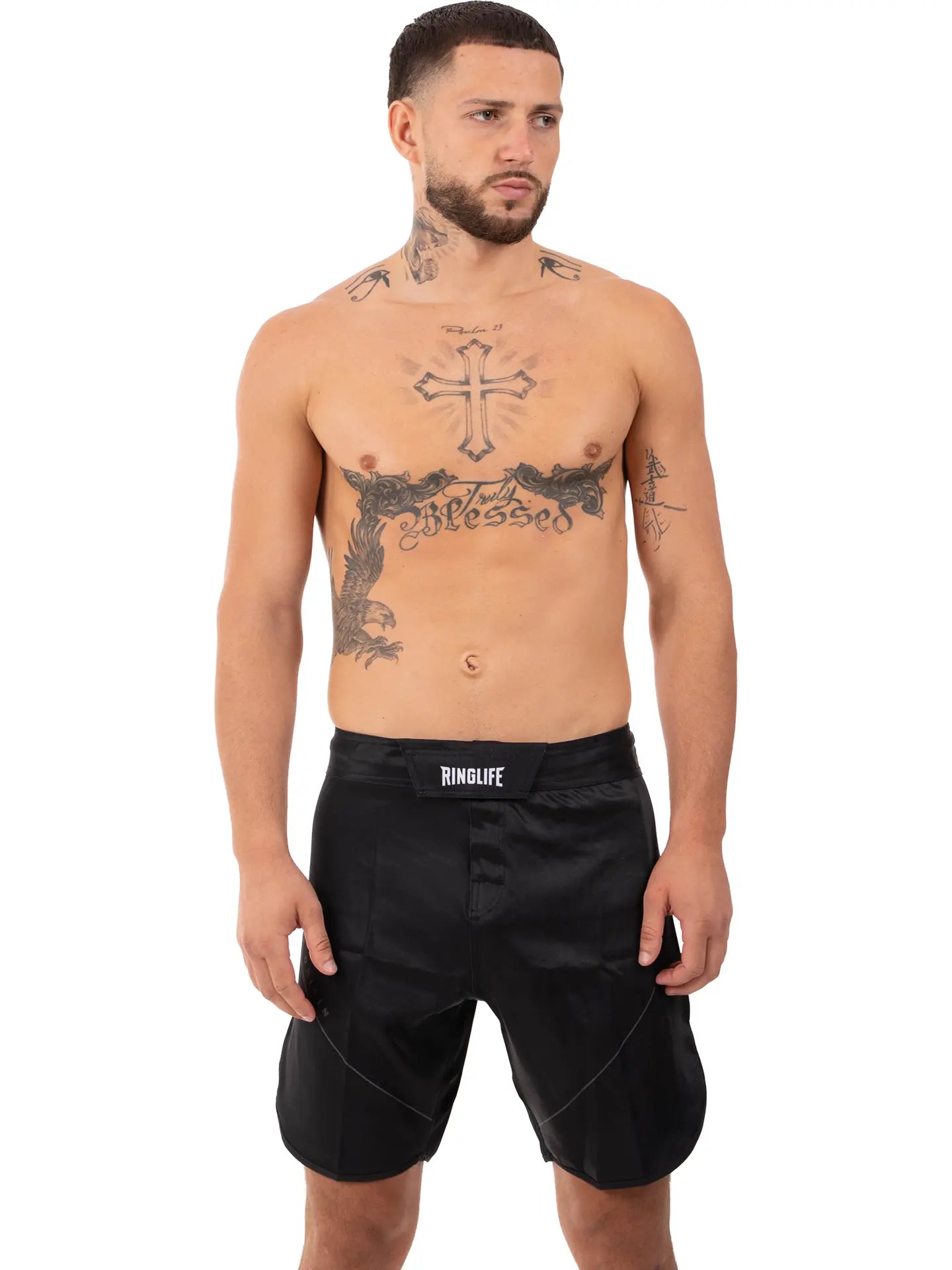 RINGLIFE MMA Fight Shorts, Origin, schwarz