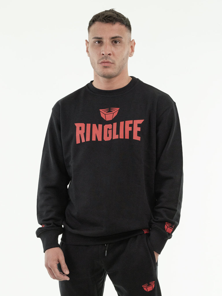 RINGLIFE Pullover - Logo schwarz-rot