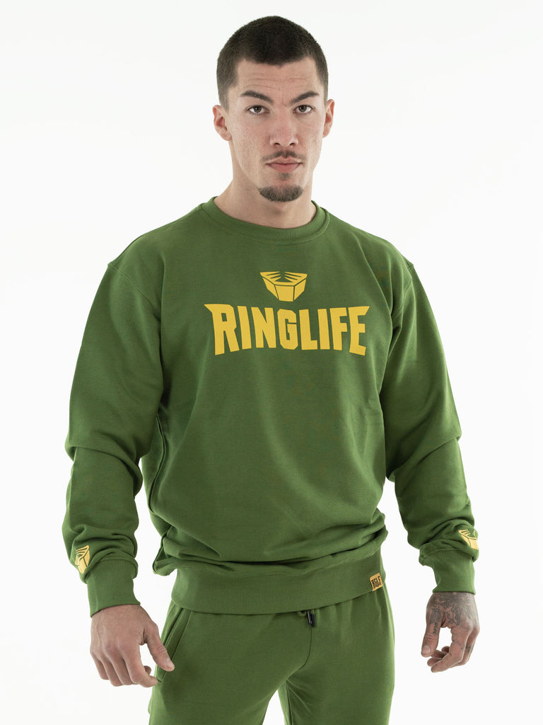 RINGLIFE Pullover - Logo grün-gelb