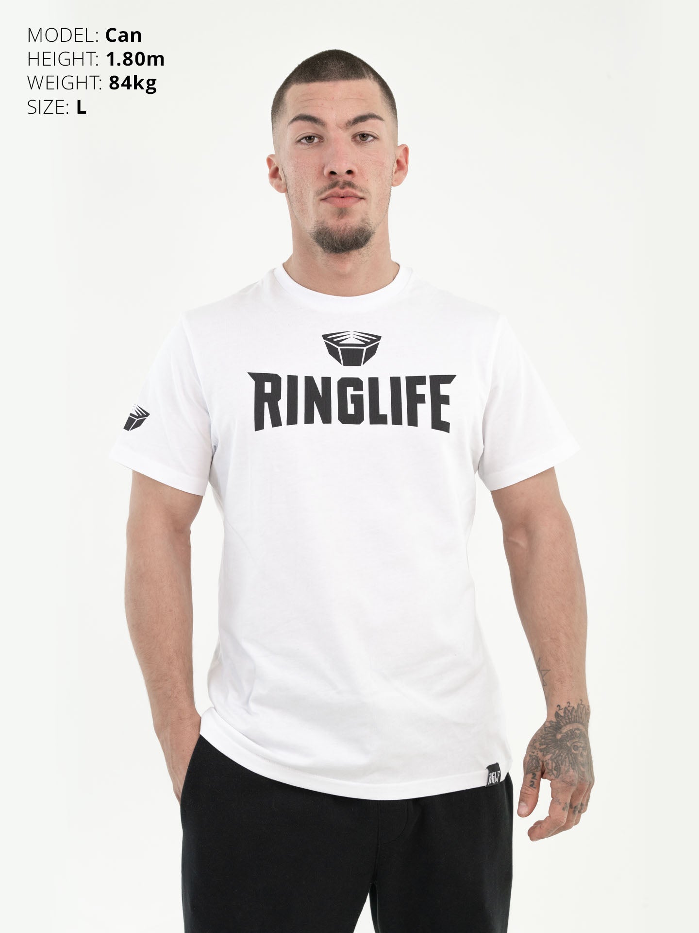 RINGLIFE T-Shirt - Logo weiß-schwarz