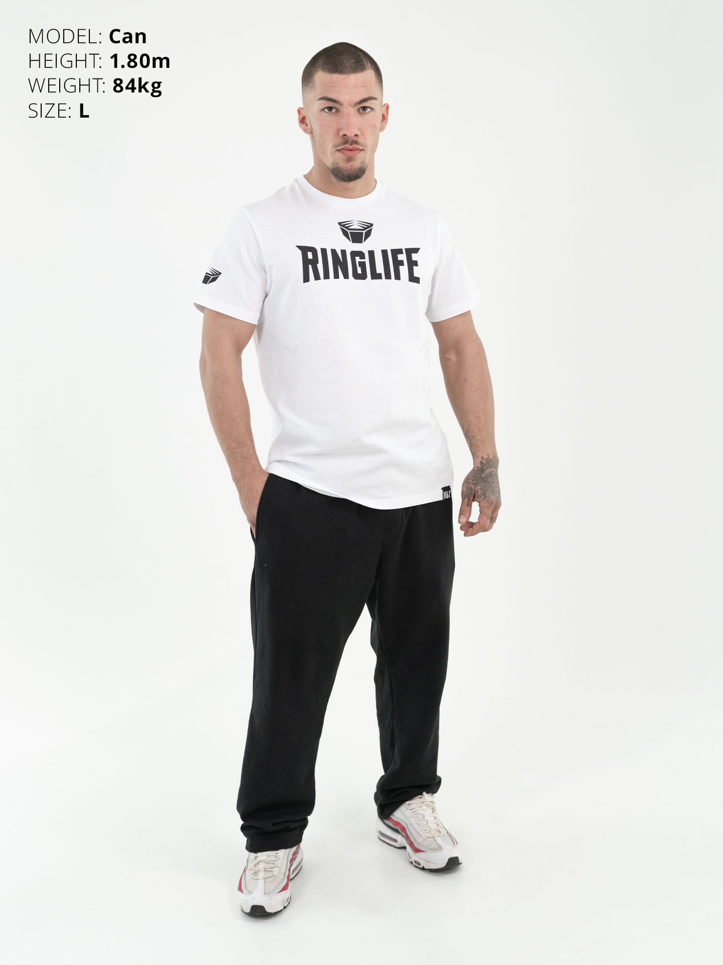 RINGLIFE T-Shirt - Logo weiß-schwarz